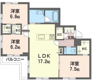 東京都目黒区上目黒5【マンション】の間取り