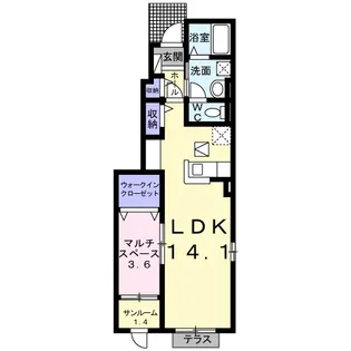 静岡県浜松市中央区積志町【アパート】の間取り