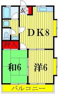 エスポワール中川【1階】の間取り