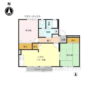 プリシェールK【2階】の間取り