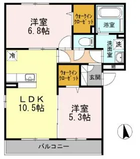 神奈川県足柄下郡湯河原町土肥4【アパート】の間取り