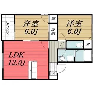 千葉県四街道市美しが丘3【アパート】の間取り