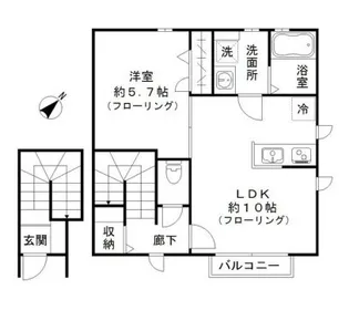 ソリス中目黒【2階】の間取り