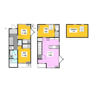 長野県長野市篠ノ井布施高田【一戸建】の間取り