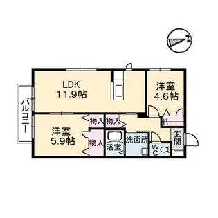 シャーメゾンスマイルアイ【1階】の間取り