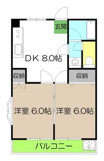 2DKの間取り画像