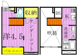1SKの間取り画像