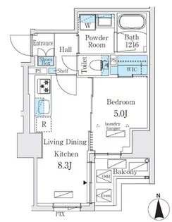 東京都千代田区神田佐久間河岸【マンション】の間取り