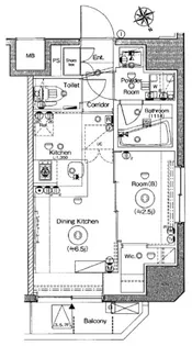 シーフォルム上野アジールコート【3階】の間取り