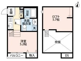 埼玉県所沢市金山町【アパート】の間取り