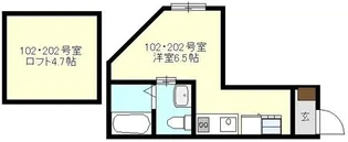 ベイフラット南太田【2階】の間取り
