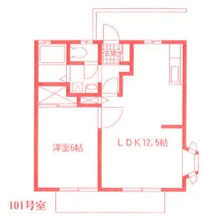 エフハイム【1階】の間取り