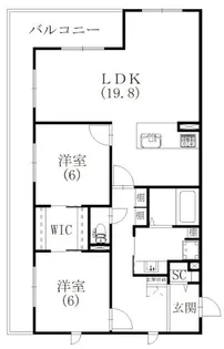 DP PARK HILLS【2階】の間取り