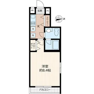 ウェルスクエアイズム大森西【3階】の間取り