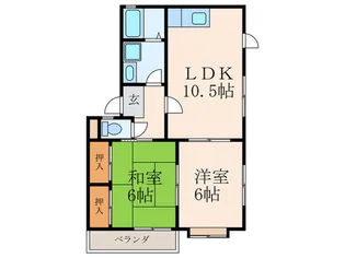 長尾サンフェリカ2【2階】の間取り