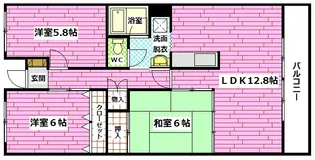 サニーマンション西田【3階】の間取り