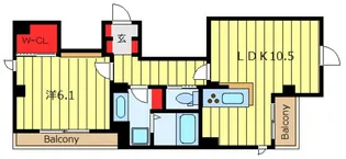 ラシーネ・テラス文京千駄木【2階】の間取り