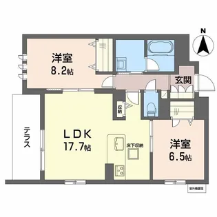 シャーメゾン環【1階】の間取り