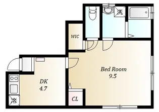 クレール北千住【1階】の間取り
