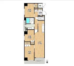 サンマイン北浜【13階】の間取り