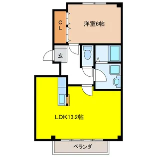 グランデージ矢島【2階】の間取り
