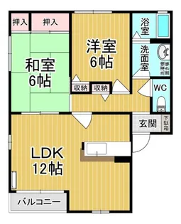 ラフォーレいずみ野B【2階】の間取り