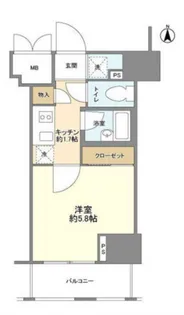 文京春日プラッツ【5階】の間取り