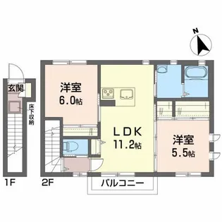 グランシャリオ泉中央【2階】の間取り