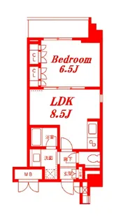 ポン・シェール元町【6階】の間取り