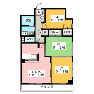 めぞんなかもり【2階】の間取り