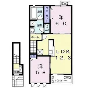 グランつくばV【2階】の間取り