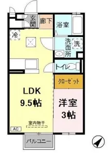 アルヴィラージュ【1階】の間取り