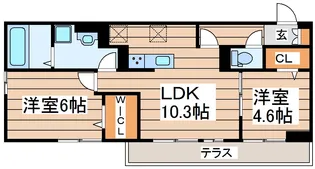 ECレジデンス【1階】の間取り