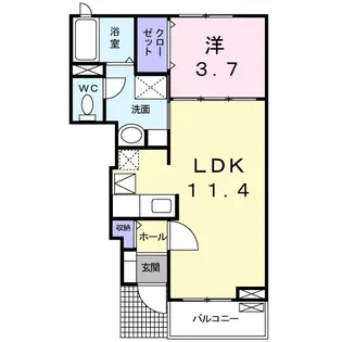 サザンクロス【1階】の間取り