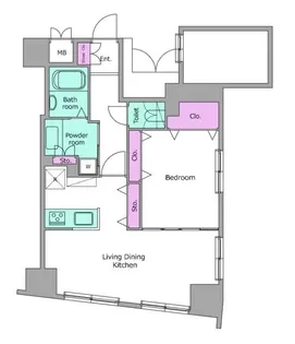 レジディア日本橋人形町II【13階】の間取り
