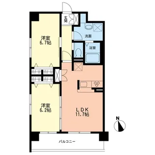 パーナランジュ多摩【3階】の間取り