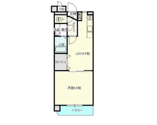 ハッピーフライト【5階】の間取り