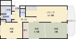ハイグレード堅下【4階】の間取り