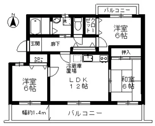 エスパレス湘南【2階】の間取り