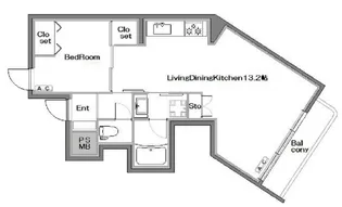 中銀若林マンシオン【3階】の間取り