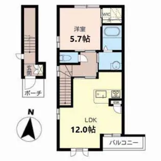 SARA B【2階】の間取り