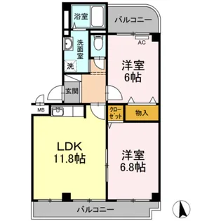 Pleiades A棟【1階】の間取り