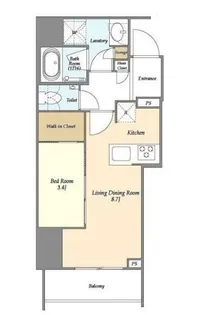 ルジェンテ新宿御苑前【1階】の間取り