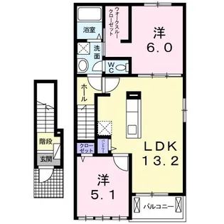 カルムトロワ K IV【2階】の間取り