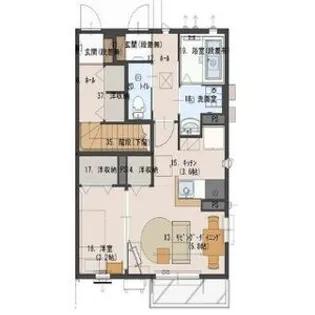 サンフォレスト C棟【1階】の間取り