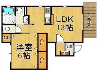 メゾン米澤【1階】の間取り