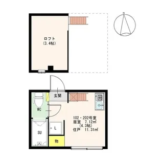 ル・メゾン中野新橋【2階】の間取り