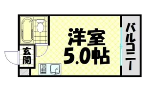 シャンクレール南堀江【7階】の間取り