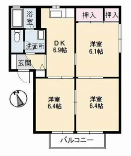 メテオール E棟【2階】の間取り