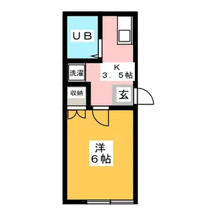 岡本ハイツ【1階】の間取り